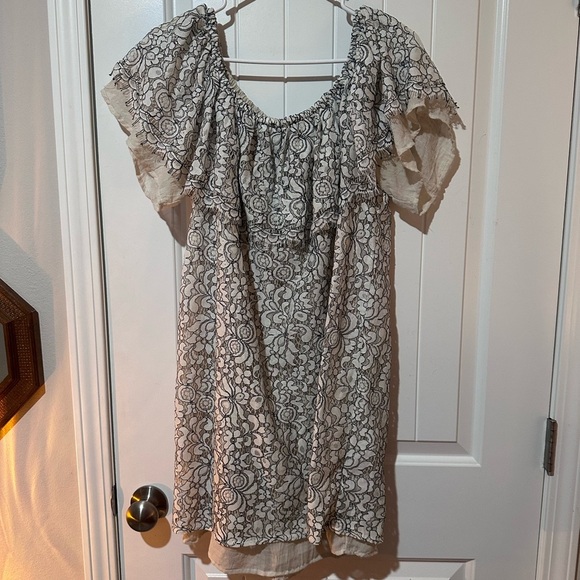 Umgee Black and White Strapless Dress Small - Picture 2 of 3